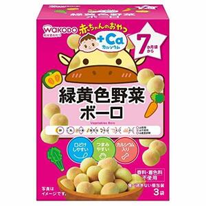  Wako . baby. bite +Ca calcium green yellow color vegetable bo-ro×6 piece [7. month about from ]