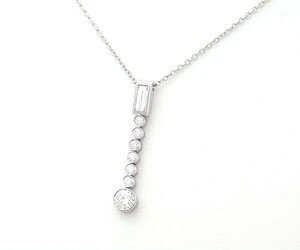 [ green shop pawnshop ] Tiffany Jazz Drop necklace Pt950[ used ]
