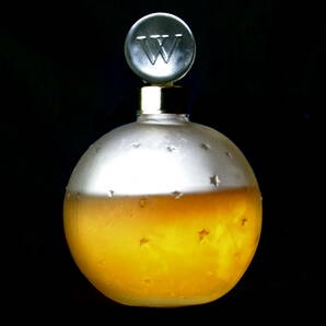 WORTH社 ルネ・ラリック デザイン 星が散りばめられた球形香水瓶 ウォルト Je Reviens フランスヴィンテージ フロスト艶消しボトルの画像1