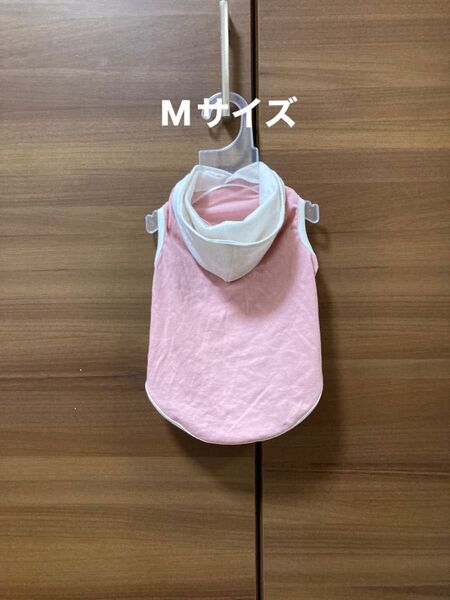 犬服 フード付きタンクトップ M ハンドメイド