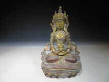 ◯仏教美術◯銅製　鍍金チベット仏◯_画像2