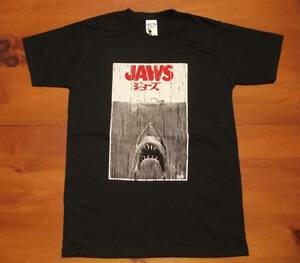 新品【Jaws】映画 ジョーズ プリント Tシャツ M // スティーヴン・スピルバーグ ムービーTシャツ シネマTシャツ