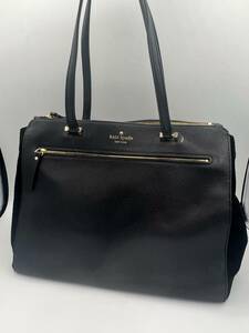 N29401 [Kate Spade New York] Kate Spade Pxru5848 Сумка для сумки кожаная замша черное x золотое плечо использовалось популярное бренд ■