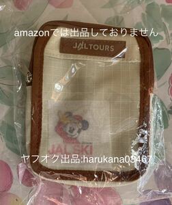 未使用品 非売品　Disney ディズニー　ミッキーマウス　 チケットホルダー マルチ ポーチ JAL TOURS ノベルティ 2005年 ネックストラップ