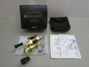 124-KS351-60s SHIMANO シマノ カルカッタコンクエスト 200 右ハンドル 04234 動作確認済 中古品