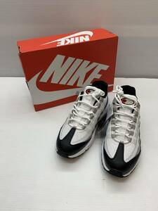 153-Ky12348-100r Nike WMNS Air Max 95 White/Bone and Black Patent Leather ナイキ DR255000-100 28cm タグ付き未使用品