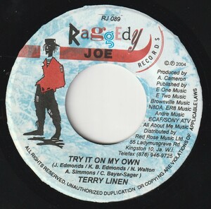 JA盤7"EP★Terry Linen★Try It On My Own★2004年★Raggedy Joe★Anthony Red Rose★超音波洗浄済★試聴可能