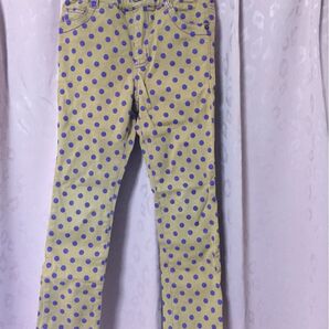 【F.O.KIDS】細身 ストレッチパンツ ロングパンツ ★120 ★ドット柄