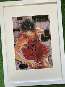 【額装品】スラムダンク　SLAM DUNK 井上雄彦　流川楓ver TAKEHIKO INOUE 検)セル画　原画　ポストカード　イラスト