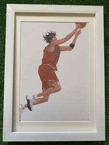 【額装品】スラムダンク　SLAM DUNK 井上雄彦 湘北　桜木花道　流川楓　ポスター　ポストカード　原画　セル画　イラストAI