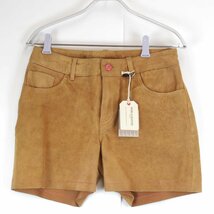 美品『USED』 LEVI'S MADE & CRAFTED リーバイス メイドアンドクラフテッド W27 ショートパンツ ブラウン スウェード_画像1