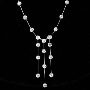 美品『USED』 K18WG/ダイヤモンド ネックレス ダイヤモンド 1.00ct 12.3g