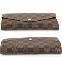 『USED』 LOUIS VUITTON ルイ・ヴィトン ポルトフォイユ・サラ N63209 長財布 ダミエ ダミエキャンバス_画像6