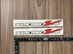 送料無料 Aprilia TuonoV4 Decal Sticker アプリリア ステッカー シール デカール 150mm x 16mm 2枚セット ホワイト