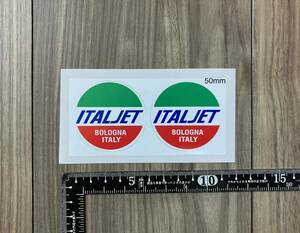 ★送料無料★ITALJET STICKER イタルジェット スクーター ステッカー デカール 50mm