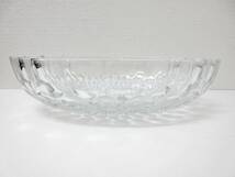 美品■HOYA クリスタルガラス 盛皿 大器 長鉢 管理1805 L-1_画像2