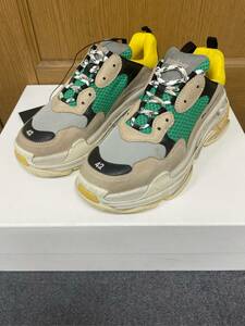 新品未使用 balenciaga triple s バレンシアガ トリプルS トリプルエス 42 YELLOW WHITE イタリア製 希少