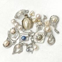 ■パールペンダントトップ31点おまとめ■m重量約64.5g 真珠 あこや 淡水 ベビー バロック pearl necklace jewelry accessory silver CE0 ○_画像2