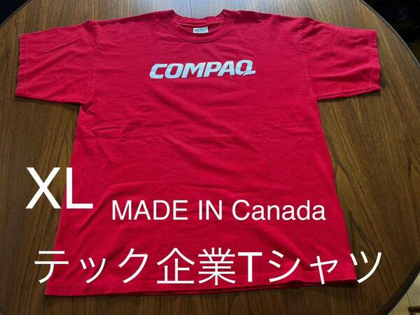 企業Tシャツ　テック企業　COMPAQ カナダ製MADE IN Canada ヴィンテージ コンパック　PC Apple DELL IBM