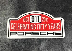 ポルシェ 911 50周年記念 ステッカー 1963-2013 ラリープレート風 ステッカー Porsche 996 997 991 992 718 356 930 964 993