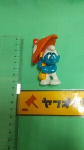 ビンテージ スマーフ PVC フィギュア キノコ傘