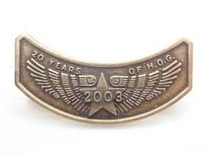 Z219　ピンバッジ　2003年　20周年　ハーレーダビッドソン オーナーズグループ　限定 記念品 HARLEY DAVIDOSON　 HOG　pin badge