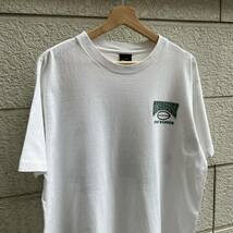 90s USA製 白 NO FEAR プリントTシャツ バックプリント メッセージプリント アメフト アメリカ製 古着 vintage ヴィンテージ Lサイズ_画像4