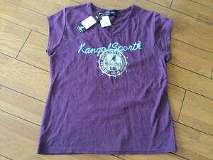 未使用タグ付きKANGOL SPORT女性用半袖TシャツサイズL紫