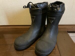  iron core entering Raver boots safety shoes XL size site work rain hour work used used old clothes rain boots 