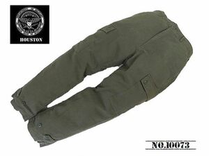 【送料無料 44%OFF】HOUSTON ヒューストン 　コットンリネン M-47 カーゴパンツ 　NO.10073 OLIVE DRAB_Lサイズ（実寸80～90cm)