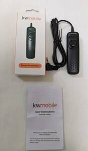 【1円出品】kwmobile カメラ 一眼レフ 用 遠隔シャッター　RS60-E3　遠隔スイッチ - ケーブル リモートシャッター 黒 英語説明書付き