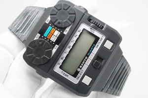 E140●SANYO サンヨー RF1 デジタル ラジオウォッチ メンズ腕時計 ブラック黒 お洒落 クォーツ