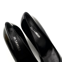 送料無料 未使用 ジルサンダー パンプス 靴 ウェッジソール ポインテッドトゥ 35 1/2 22.5cm相当 黒系 レディース_画像4