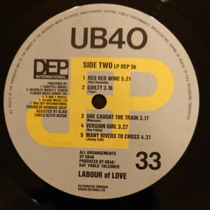 LP UB40 / Labour Of Love / DEP International (LP DEP 5) / Red Red Wine , Cherry Oh Baby , Many Rivers To Cross 等 収録アルバムの画像4