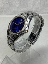 美品腕時計SEIKO セイコー ルセンート 7N01-6750/ビンテージ / メンズ/クォーツ/純正ベルト/青ダイヤル/ 日本製_画像2