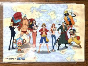 [未使用] ONE PIECE ワンピース くら寿司 限定 クリアファイル A4 新品 非売品 尾田栄一郎 キャラクター グッズ KURA ※簡易包装