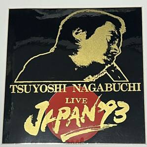 ★送料込★長渕剛★JAPAN93★ジャパンステッカー★黒地にゴールド★日の丸★新品未使用★約15㎝×15.5㎝★