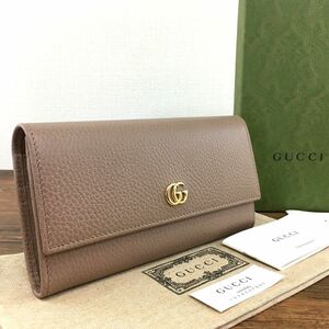 ☆送料無料☆ 未使用品 GUCCI コンチネンタルウォレット 456116 プチマーモント 箱付き 155