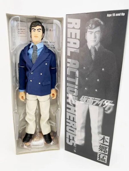 メディコム・トイ★RAH 本郷猛 紺ブレザーVer.リアルアクションヒーローズ 東映レトロソフビ 仮面ライダー 藤岡弘 real
