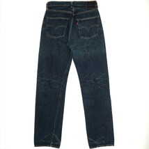 濃紺サンプル級◆Levi's 55501◆W31日本製ビンテージ復刻ジーンズBIGEリーバイス赤耳ビッグEメンズデニム501XXレプリカLVCユーズド加工 625_画像3