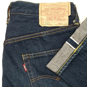 良サイズ濃紺◆Levi's 66501◆W31日本製ビンテージ復刻ジーンズ501XXビッグEリーバイス赤耳BIGEメンズデニムレプリカLVCダブルネーム 627