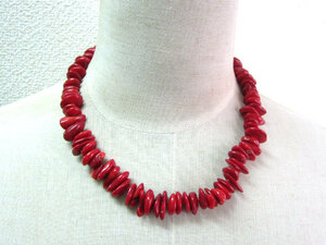 .. necklace rough Solo van all knot red red sea bamboo .. san .01-313