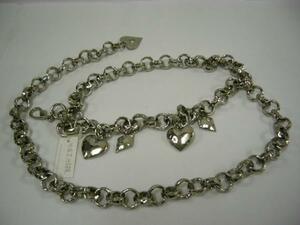  new goods * Heart decoration attaching chain belt * silver color 