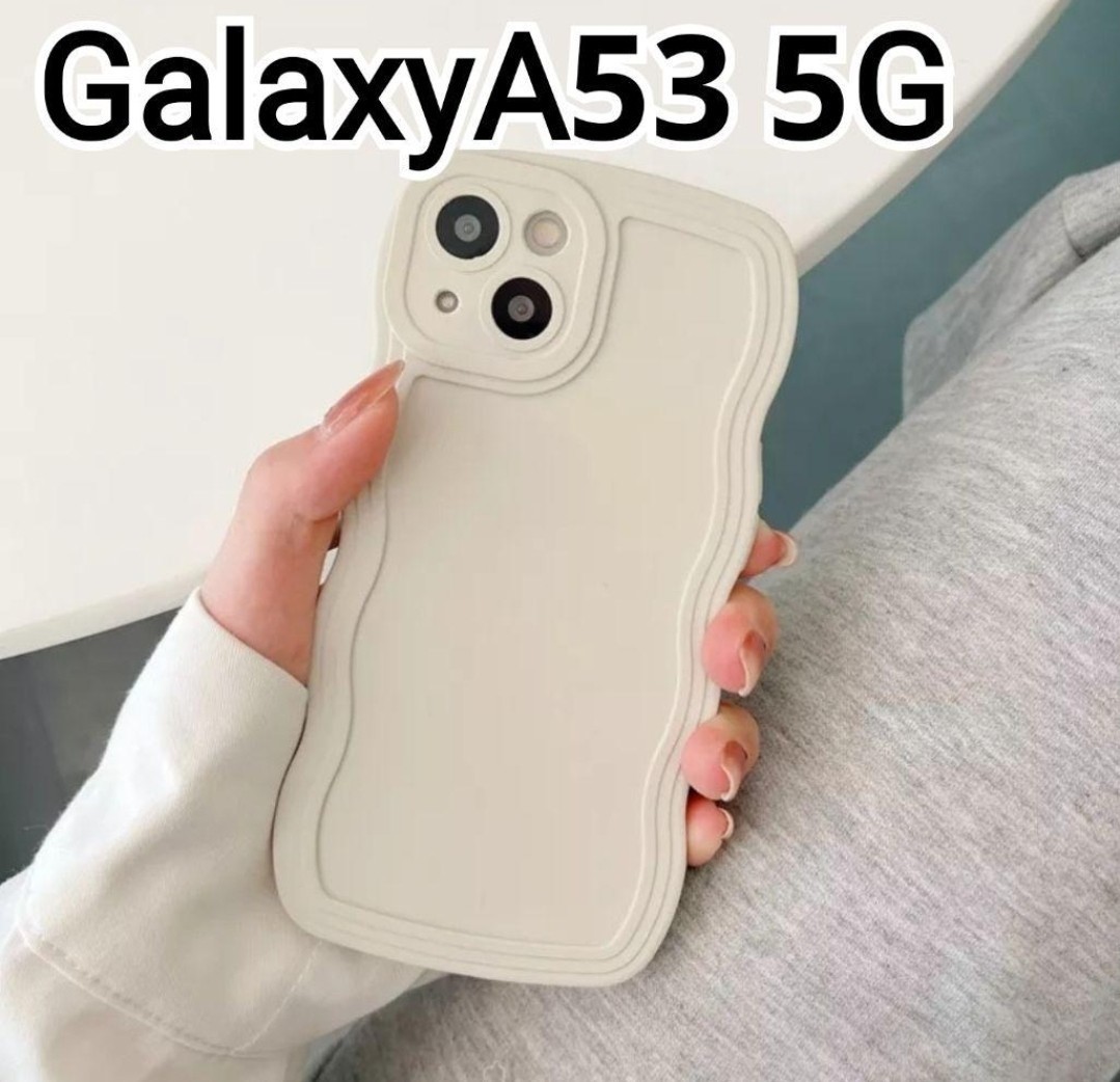 GalaxyA52 A52s 5G★ウェーブ なみなみ　可愛いケース　黒