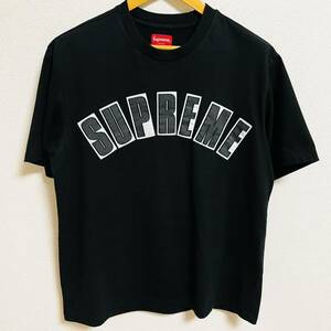 Supreme Arc Logo Applique S/S Top Tee Black S 20ss 2020年 黒 ブラック アーチロゴ アップリケ ショートスリーブ トップ 胸ロゴ