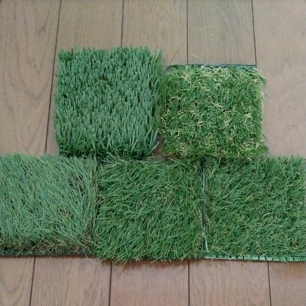 5枚　芝生　人工芝　人工　ジオラマ　ミニチュア　サンプル　ガーデン　