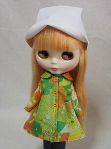 Doll Dressing*ハンドメイド ネオブライス サイズお洋服セット人形アウトフィット/ドレス/花柄レインコート/アウター/帽子/ドール服/レトロ