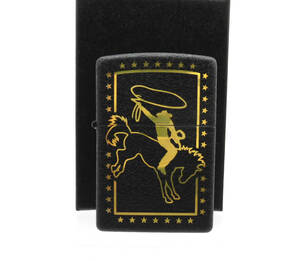 Г新品◇ ZIPPO ジッポー COWBOY ブラッククラッケル カウボーイ ロデオ オイルライター 2016年製