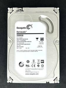 【送料無料】 ★ 2TB ★　ST2000DM001　/　Seagate　【 使用時間：857ｈ 】良品　3.5インチ 内蔵HDD　SATA　ST2000DM001-1CH164　FW: CC47