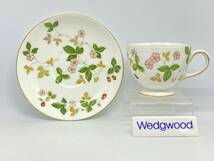 WEDGWOOD ウェッジウッド WILD STRAWBERRY Tea Cup & Saucer ワイルドストロベリー ティーカップ＆ソーサー *M234_画像2